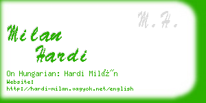 milan hardi business card